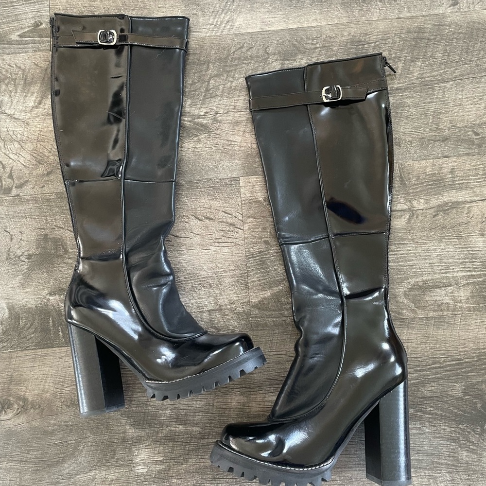 Jeffrey Campbell Avocet Black Knee-High Boots 🔌 - Picture 2 of 14